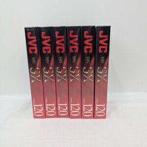 JVC High Performance T-120 SX VHS 6 Hour Tapes Lot of 6 New Sealed